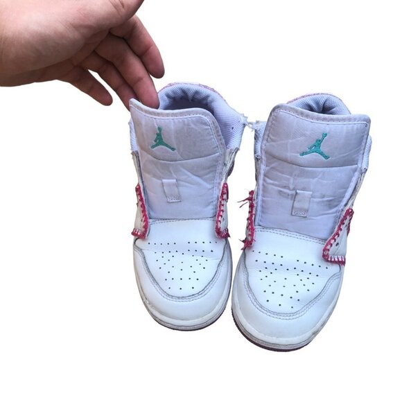 Nike Air Jordan 1 Low White Light Bordeaux Size 5.5 - Picture 4 of 9